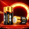 A golden silver-top battery with a red packaging card Specification image